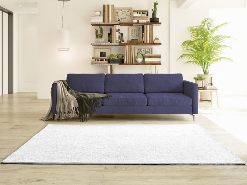 ALFOMBRA LAVABLE DE MICROFIBRA BLANCO